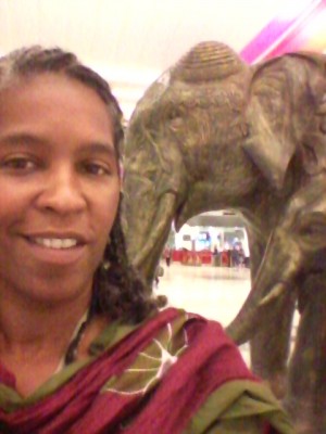 delhi airport elephant statue