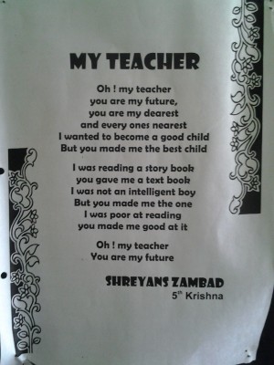 poem, my teacher
